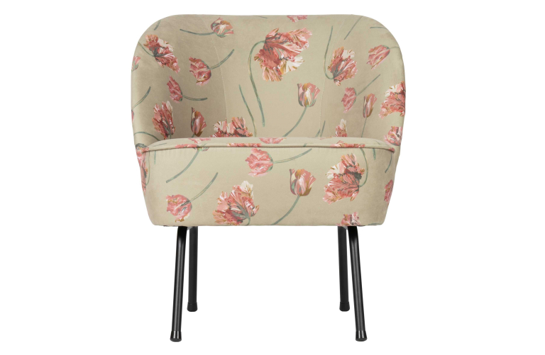 WOOOD Vogue fauteuil fluweel zwart
