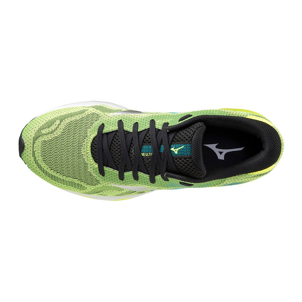 Mizuno WAVE ULTIMA 13 - Chaussures running Homme syellow/silver/peacockb