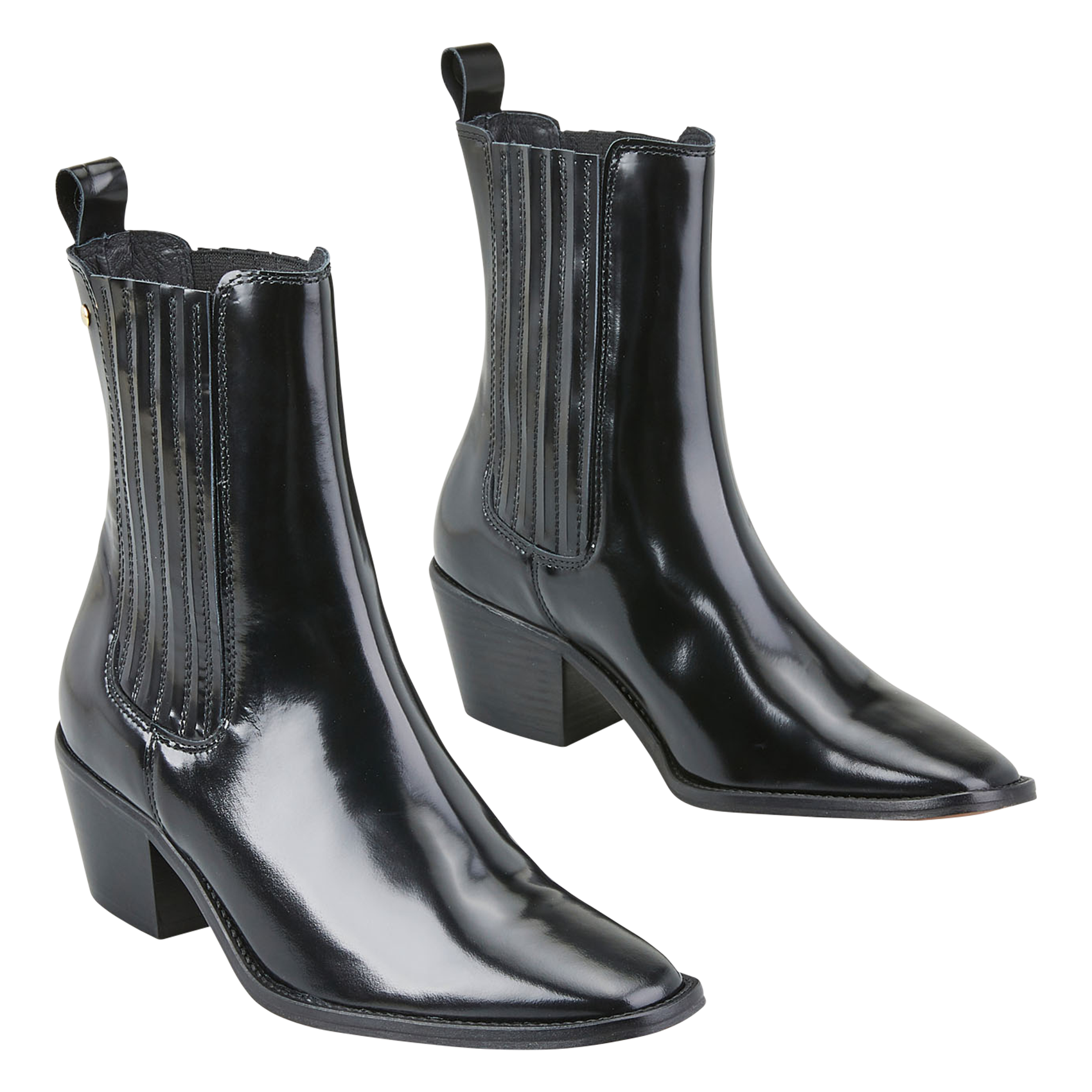 FINA - Bottines en cuir | Noir
