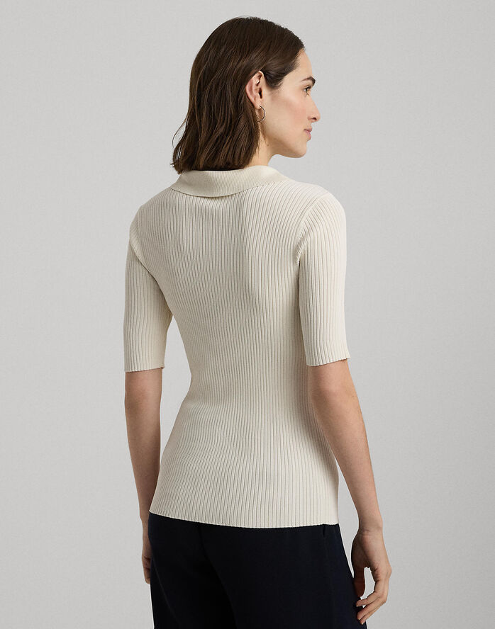 Lauren Ralph Lauren MATTE RAYON/NYLON-BUTTON DOWN Mascarpone cream
