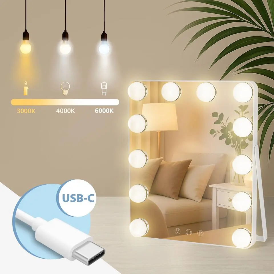 CLP Make-up spiegel Balian Glas - wit