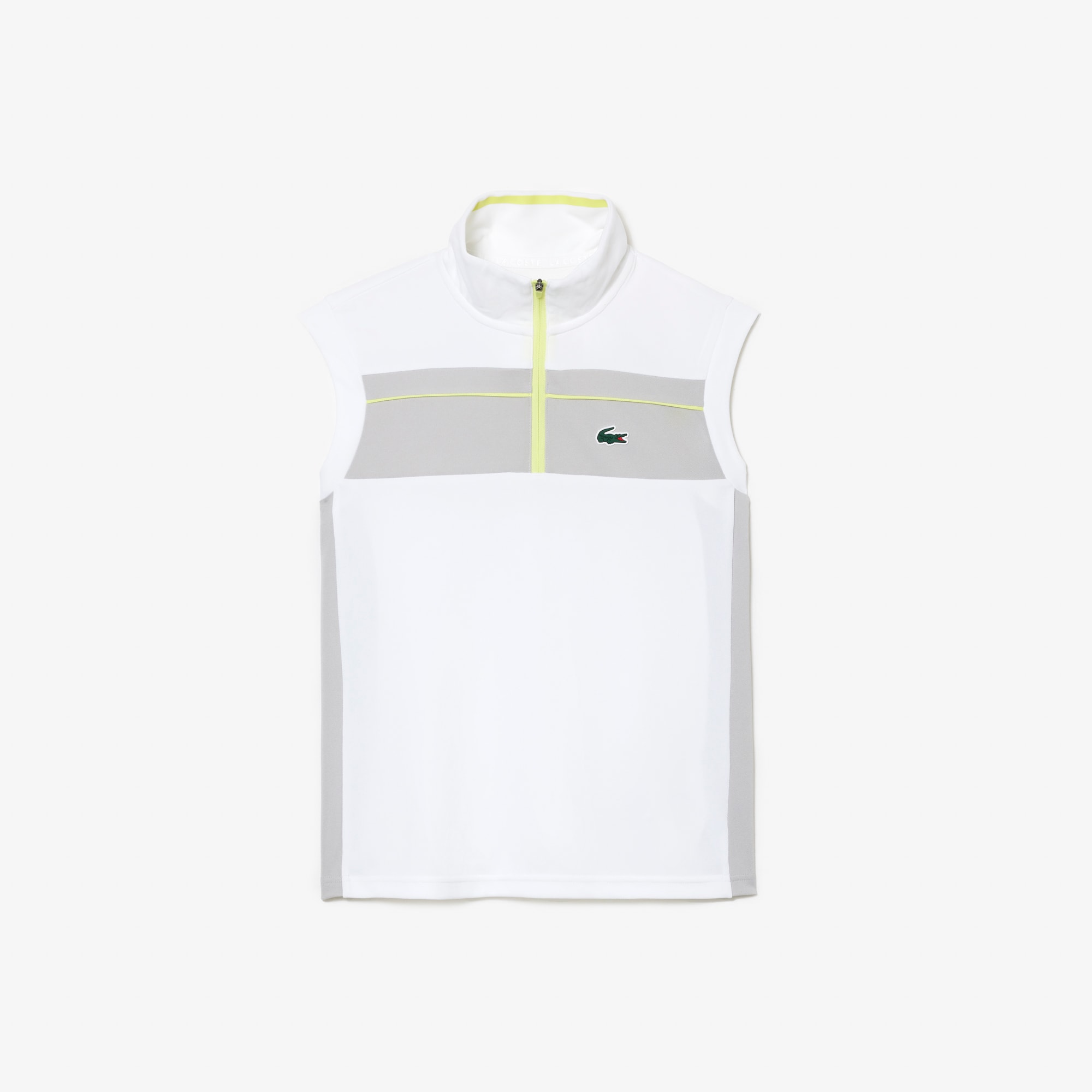 Polo Tennis contrasté en piqué indémaillable ultra-dry Manches Courtes - Blanc - Lacoste - Femme