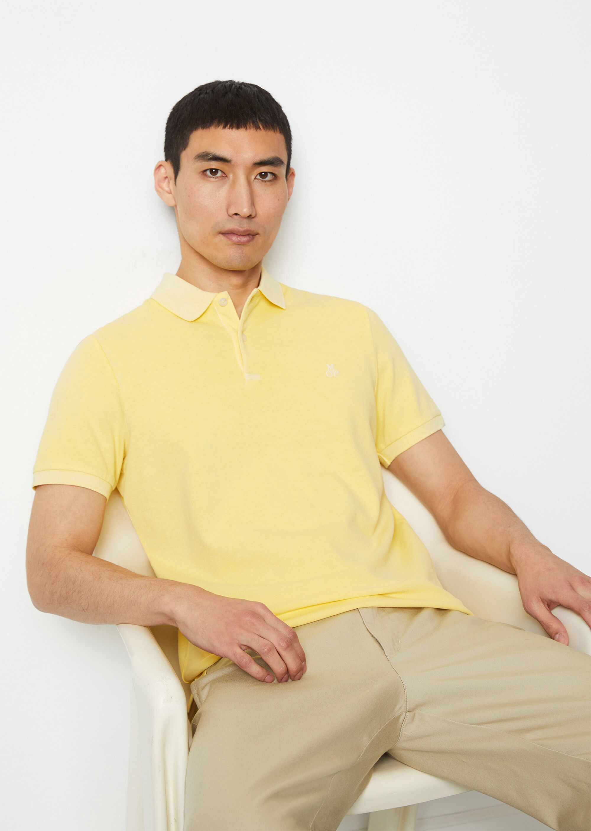 Poloshirt Piqué shaped aus Organic Cotton-Stretch