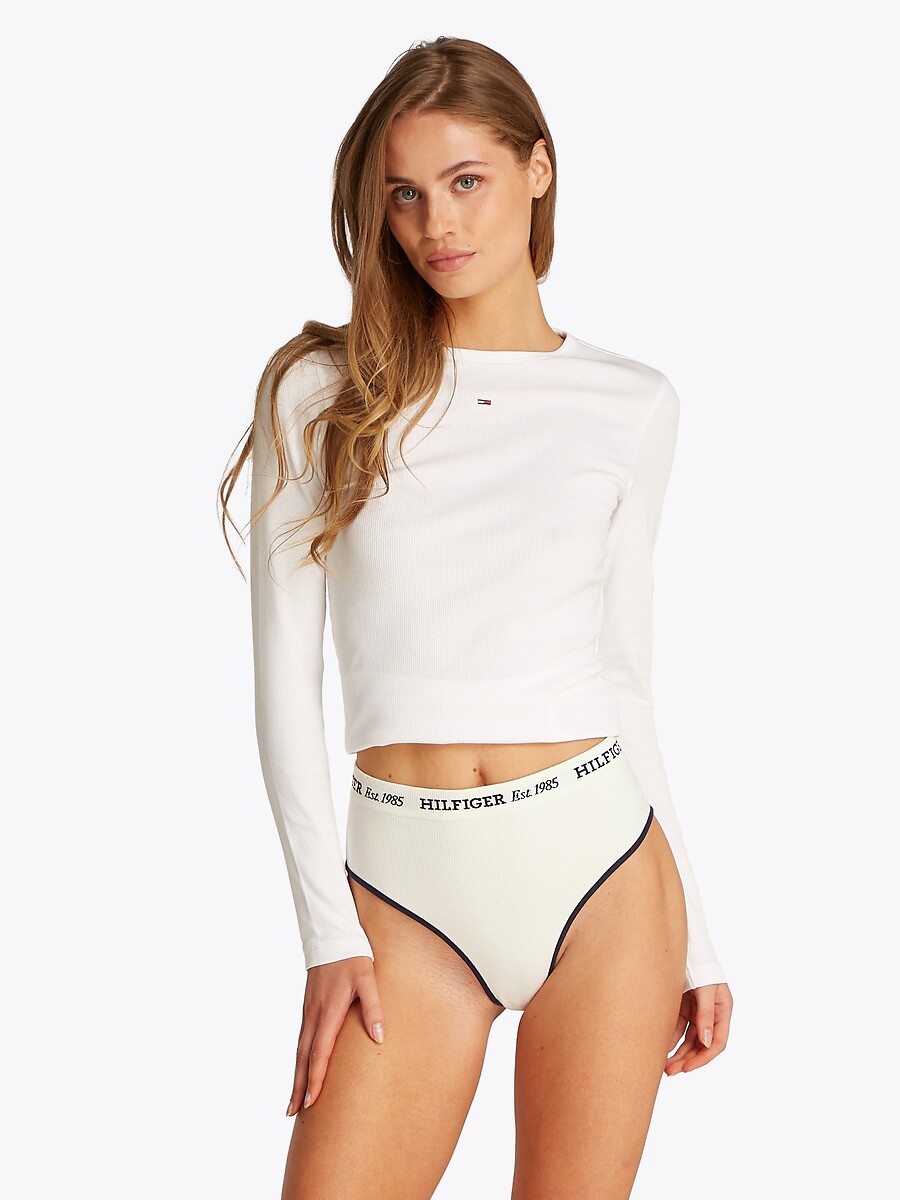 TOMMY HILFIGER<br>Cuecas de algodão de cintura alta Nova York