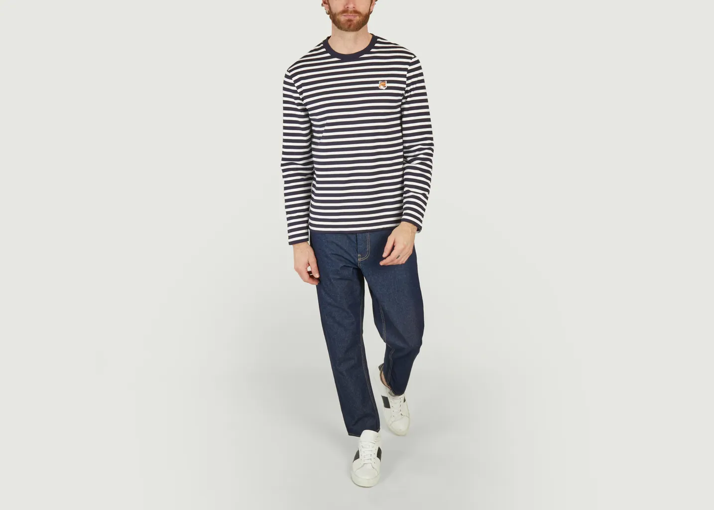 T-shirt à rayures Maison Kitsuné
