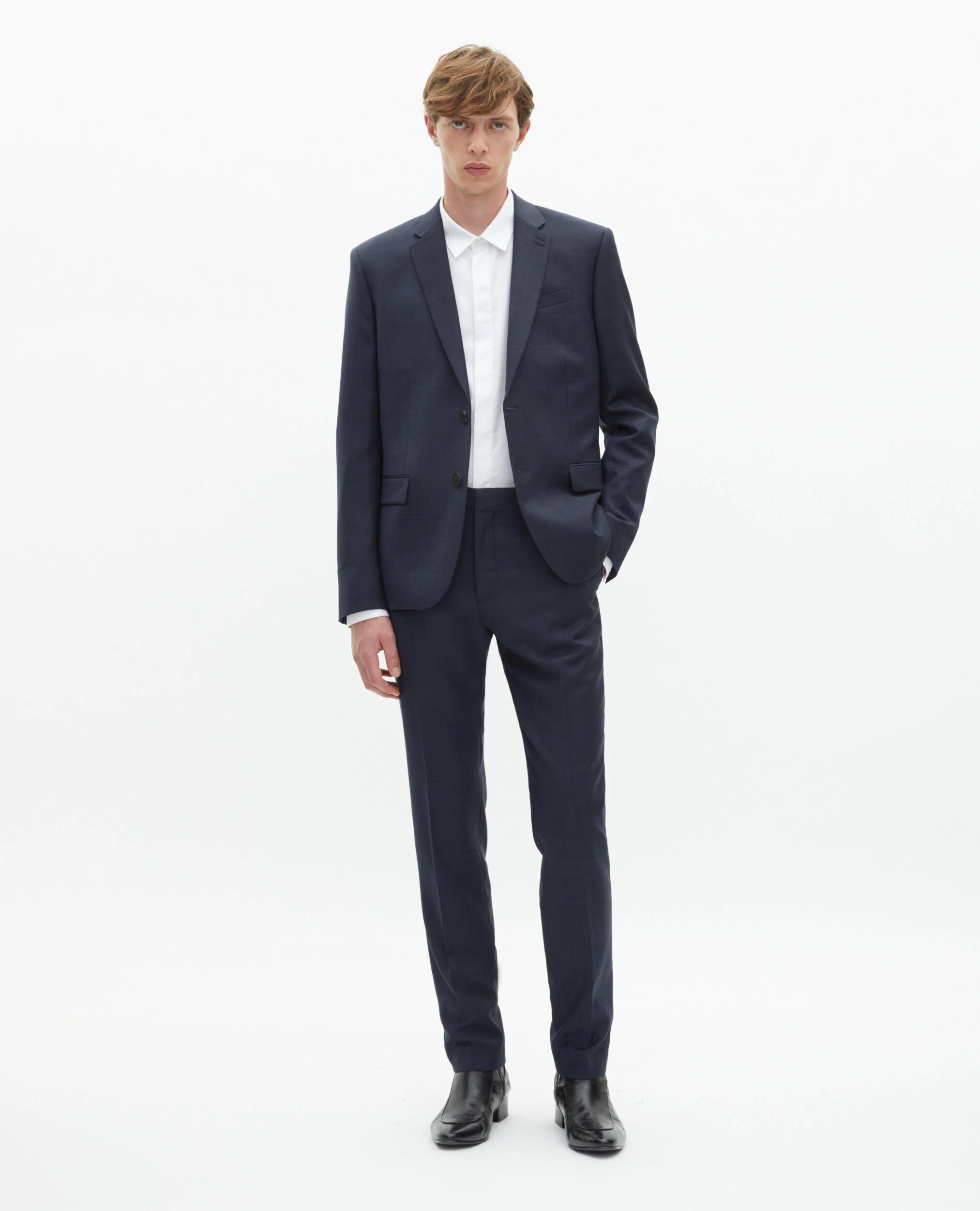 Veste de costume en laine marine