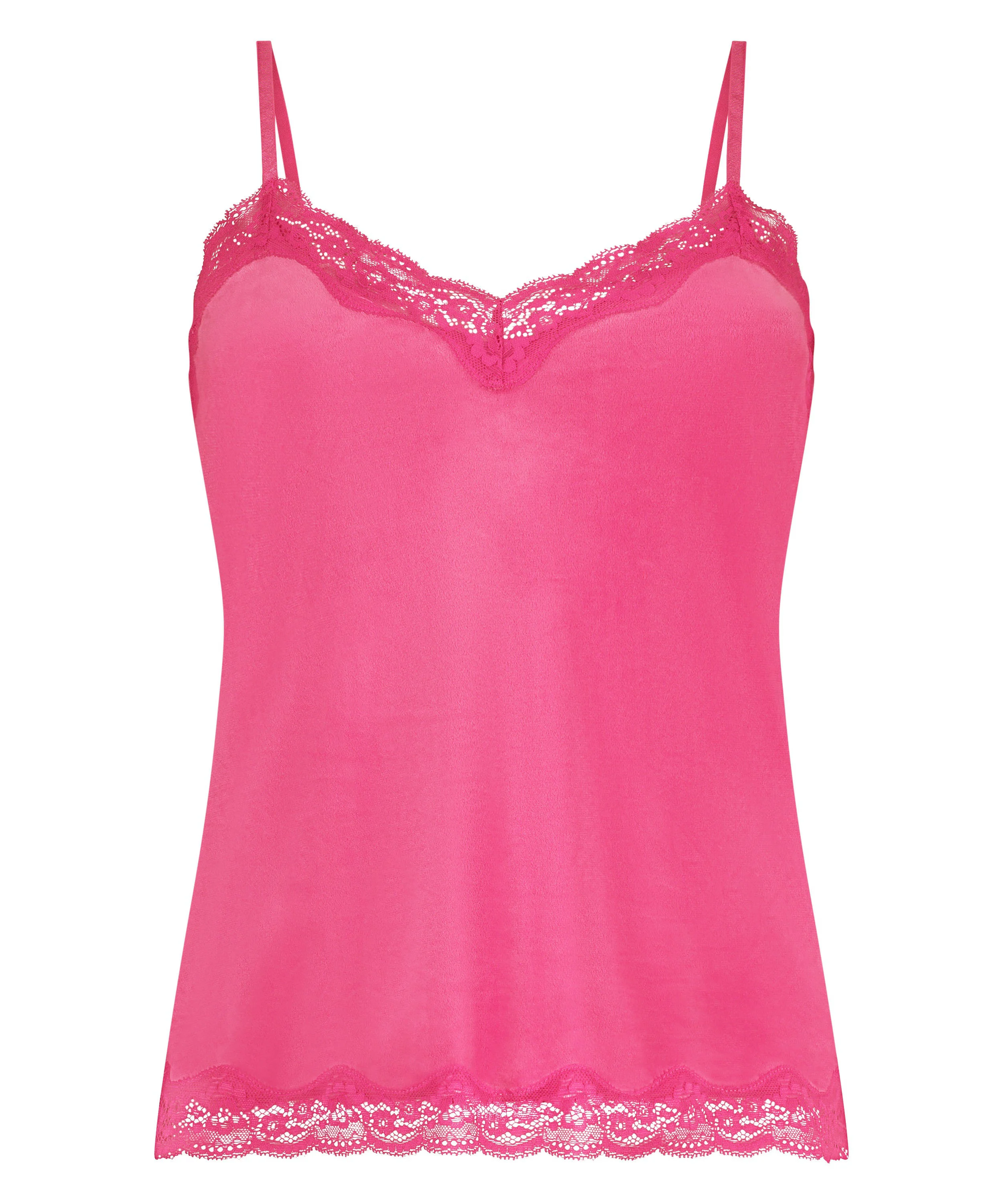 Hunkemöller fluwelen pyjamatop roze