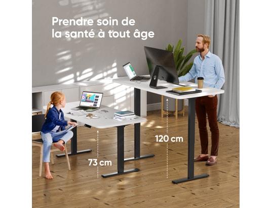 ONKRON - Bureau assis debout motorisé poids max 100 kg cdf222e-b noir
