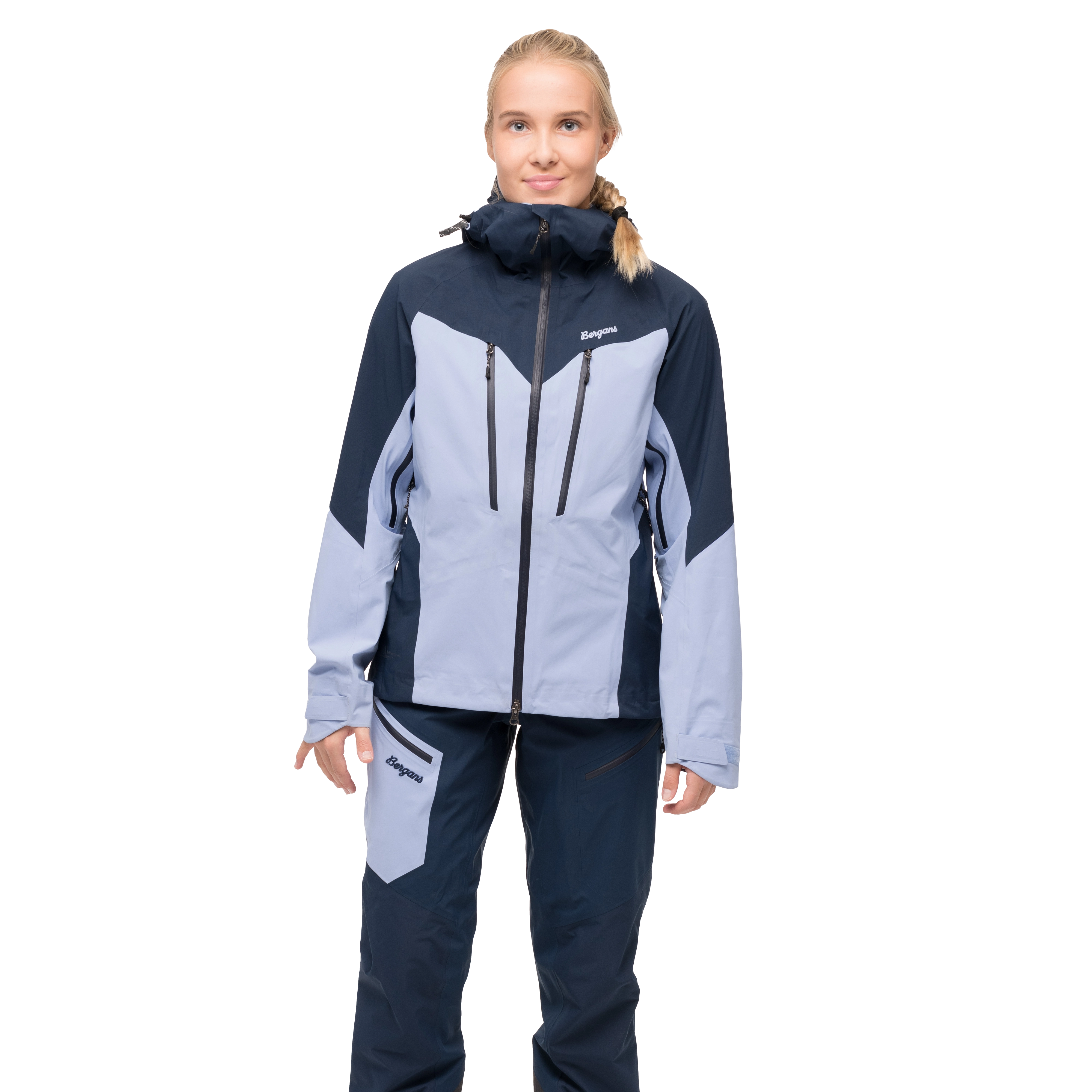 Tind 3L Shell Jacket Women Blueberry Milk / Navy Blue