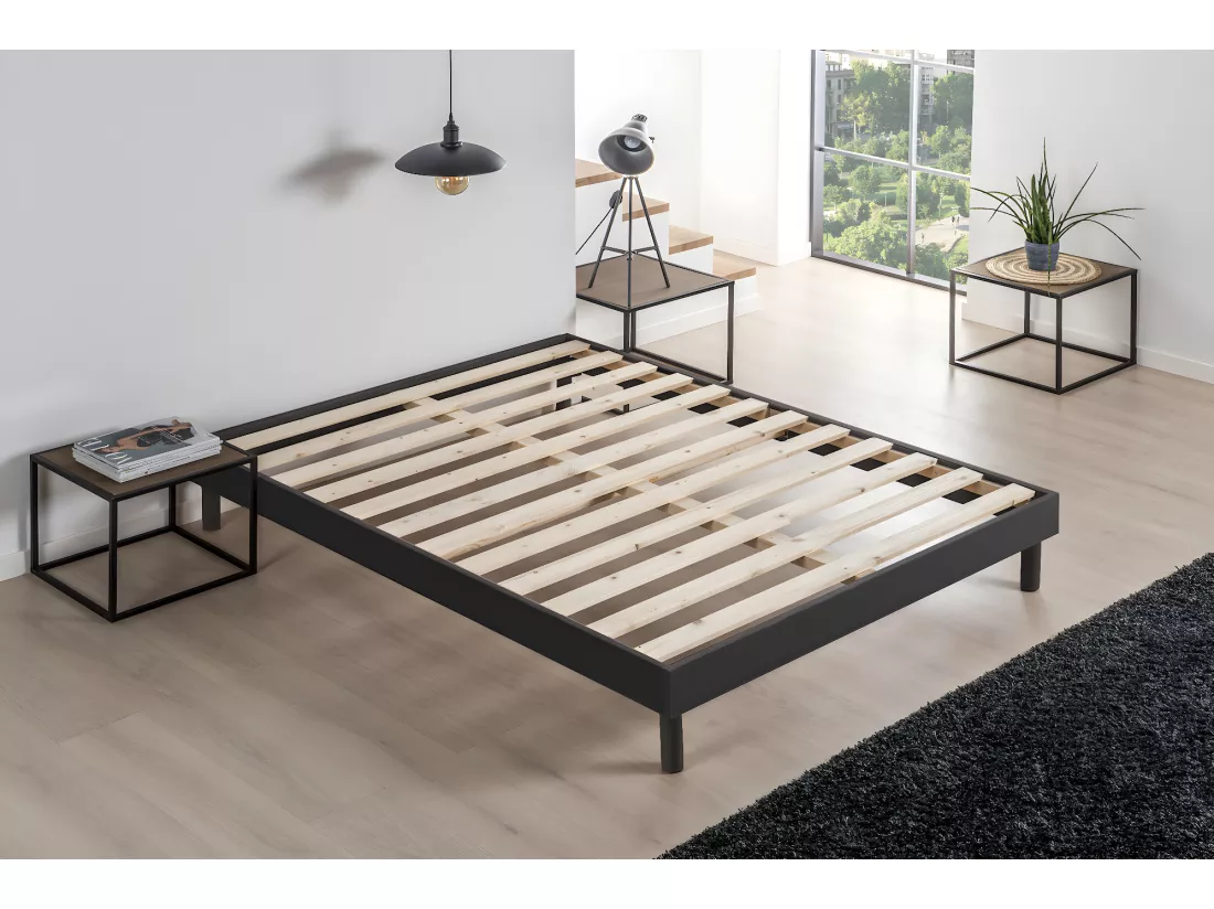 Sommier à lattes Easy Kit 90x190cm Anthracite
