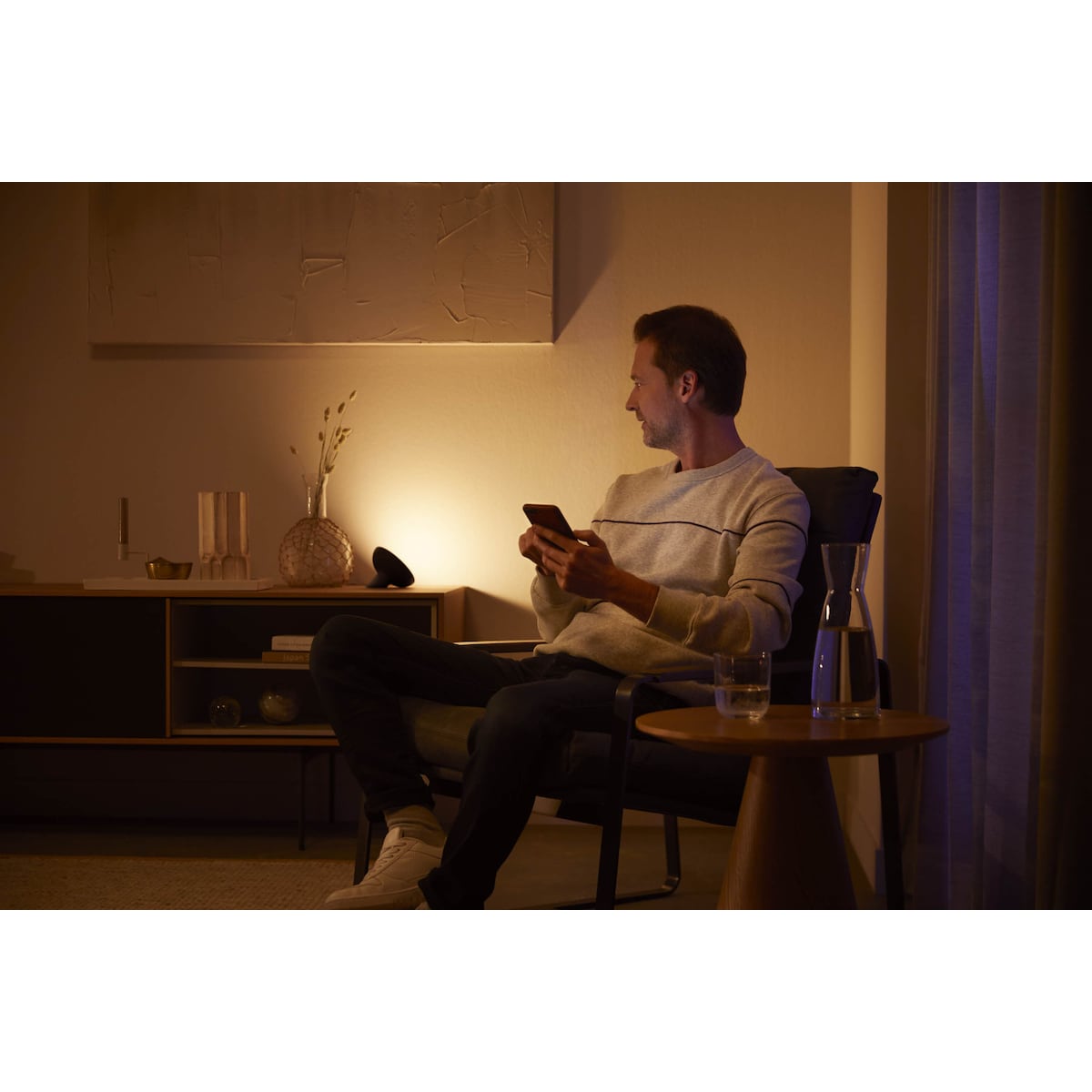 Philips Hue Bloom LED-lampe (sort)