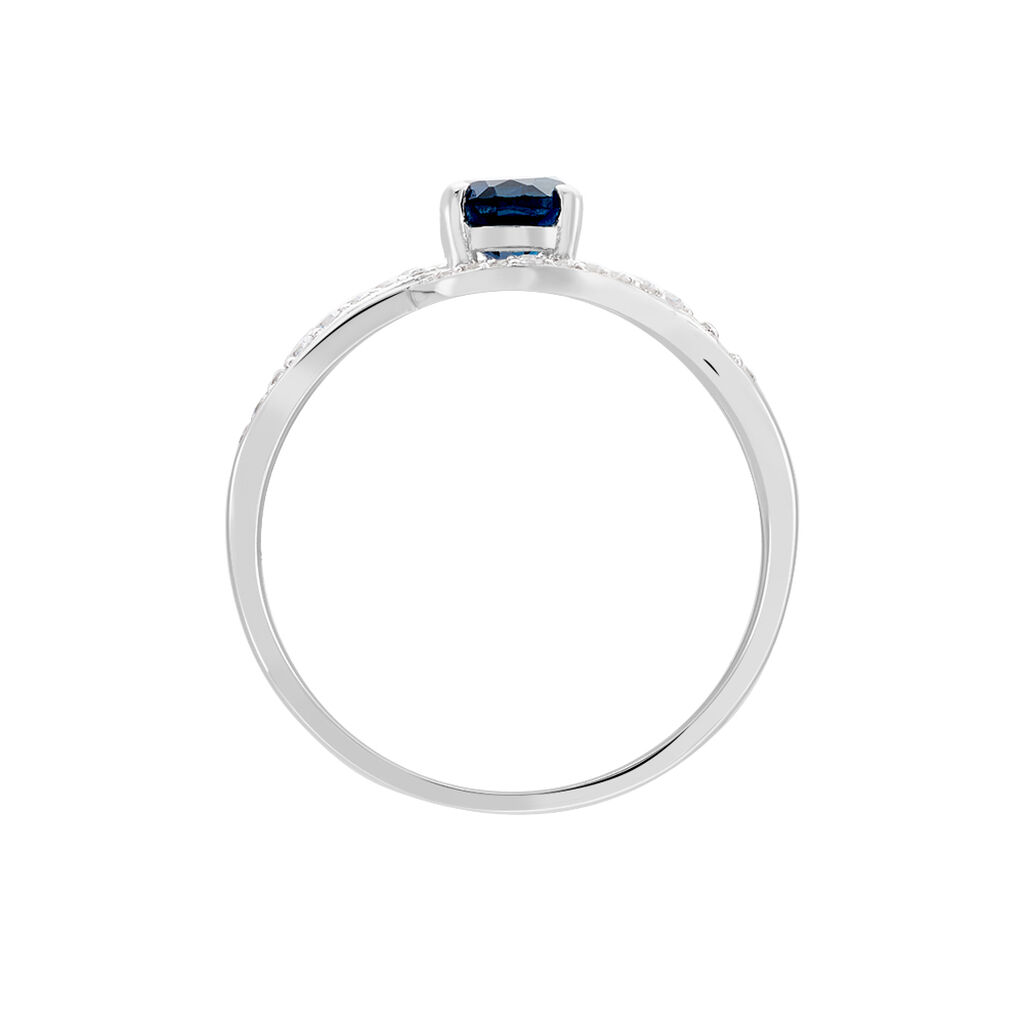 Bague Josyne Or Blanc Topaze Et Oxyde De Zirconium