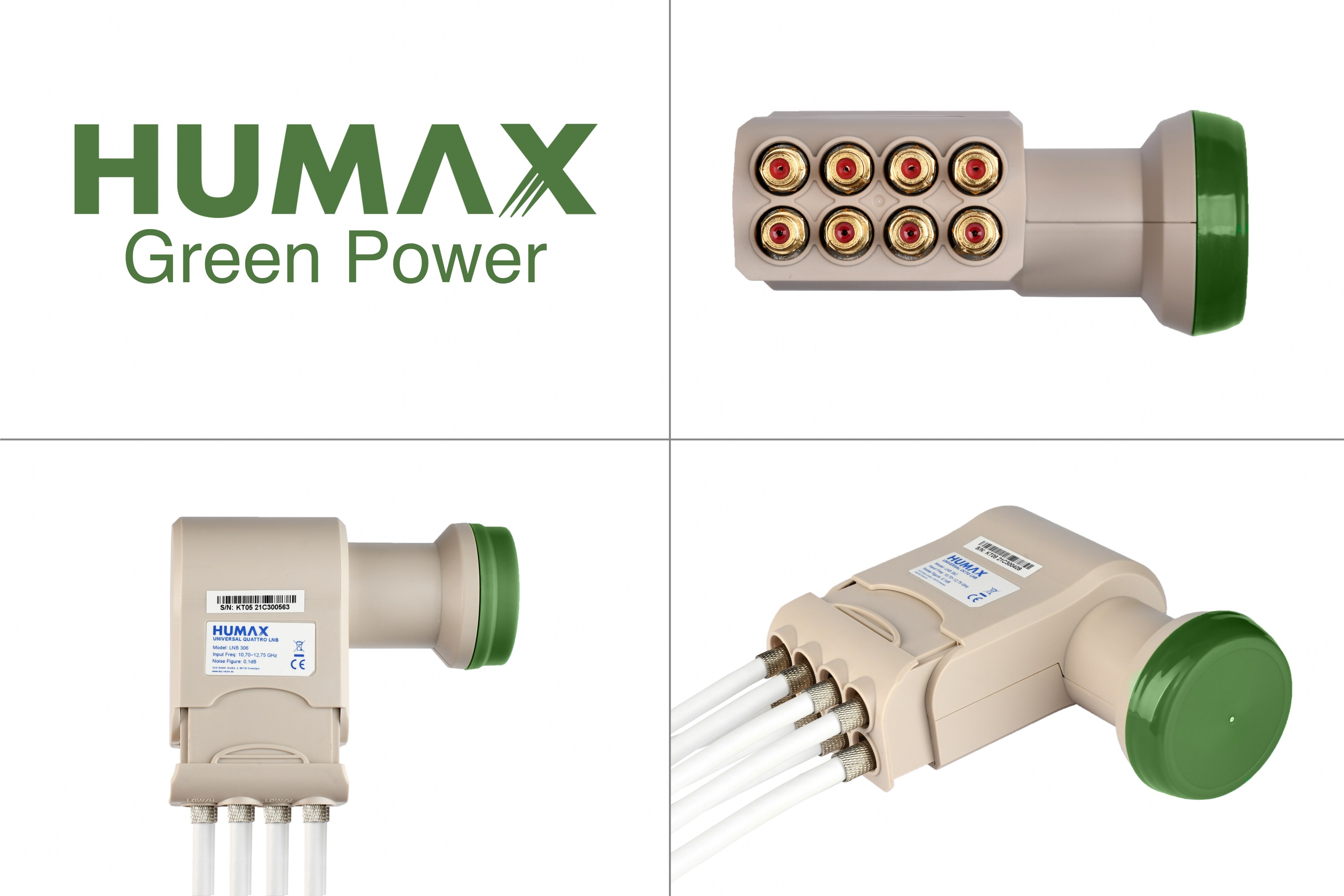 Humax Green Power Octo-LNB, LTE Filter, geringe Stromaufnahme