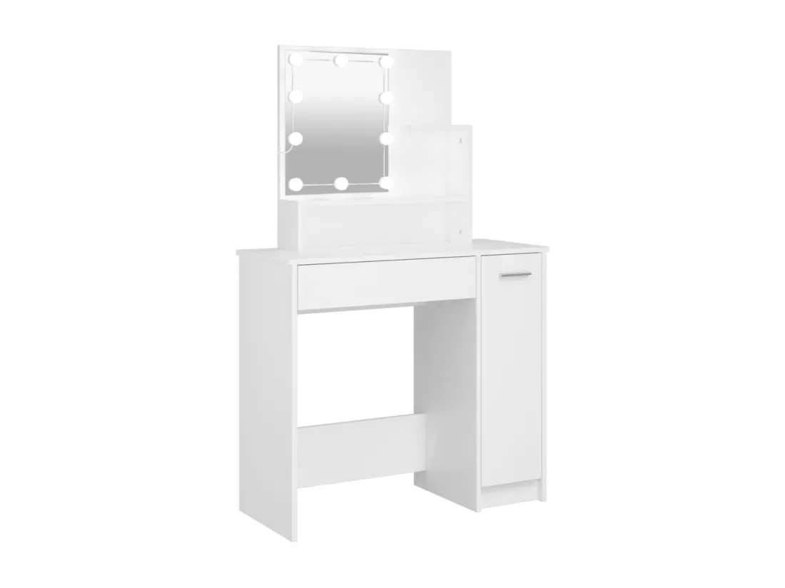Coiffeuse avec LED blanc 86,5x35x136 cm