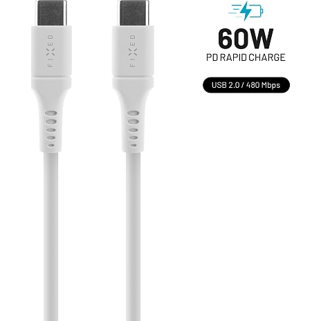 Fixed FIXDLS-CC05-WH USB-C til USB-C kabel - hvid