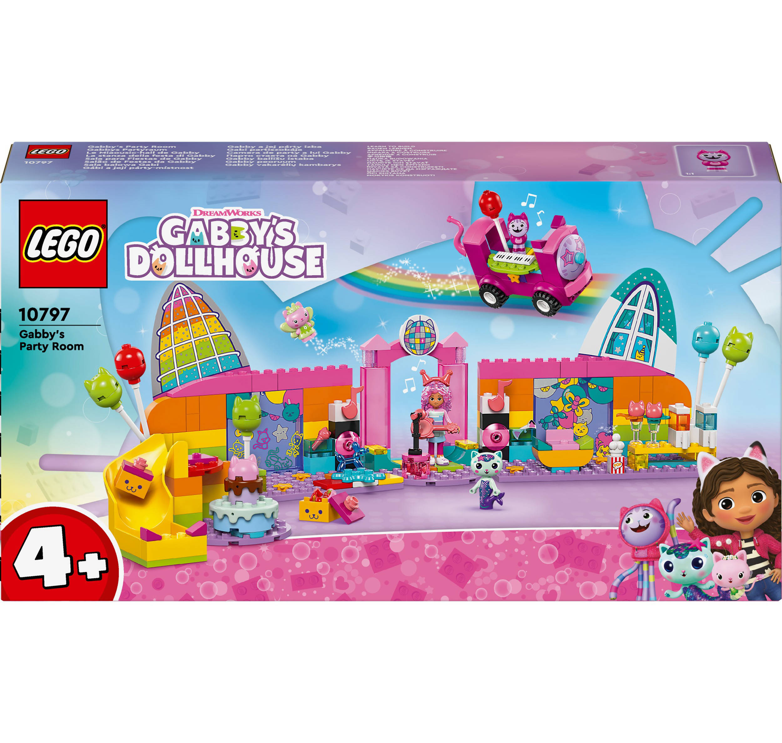 LEGO 4+ Gabby's poppenhuis Gabby's feestkamer Bouwpakket voor Kinderen met Dieren 10797
