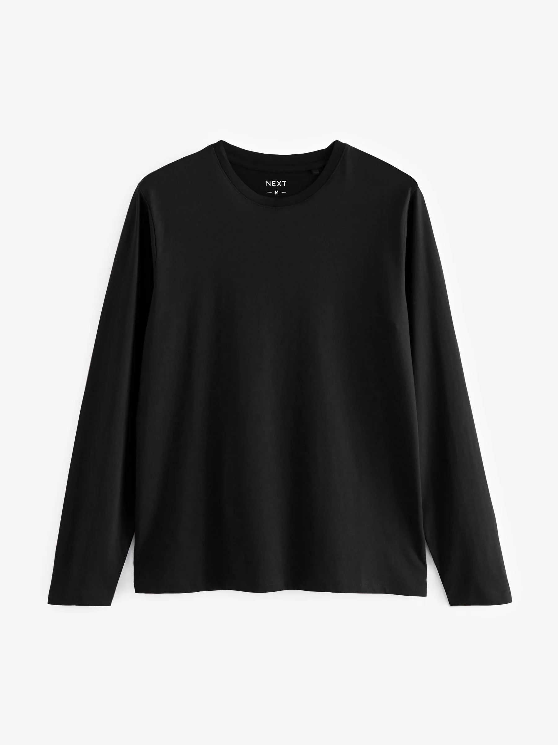 Zwart/wit/marineblauw/groen/bordeauxrood - Normale Pasvorm - verpakking van 5 regular-fit T-shirts met lange mouwen van 100% katoen