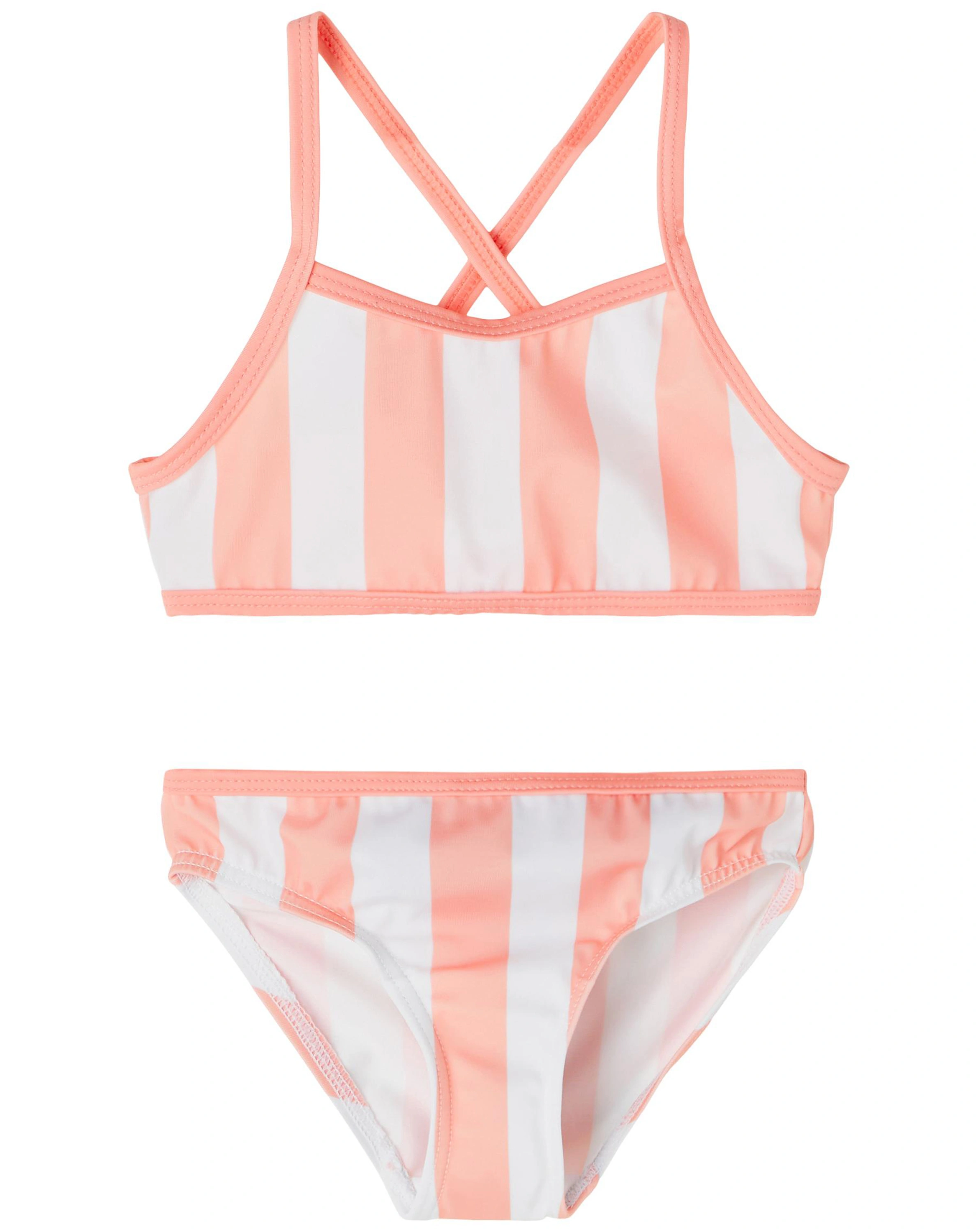 Bikini NMFFELINA STRIPES in apricot blush