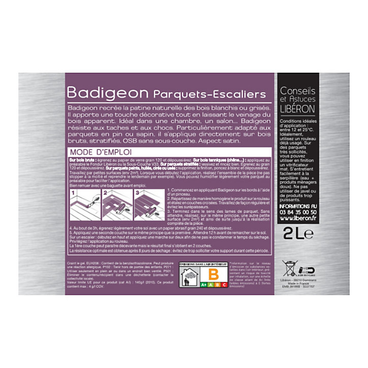 Badigeon parquet et escalier Libéron hiver à Oslo satin 2L