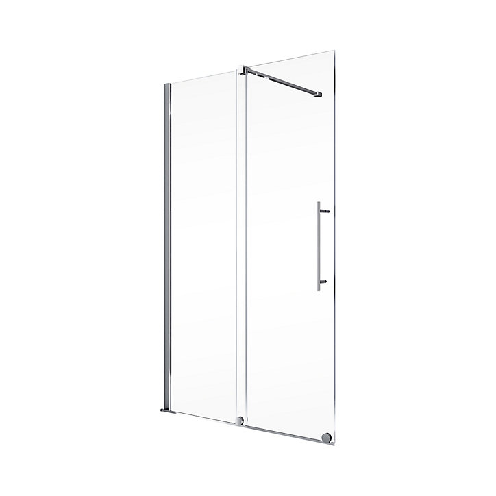Paroi de douche Walk In coulissante, 140 x 200 cm, Schulte NewStyle, verre transparent anticalcaire