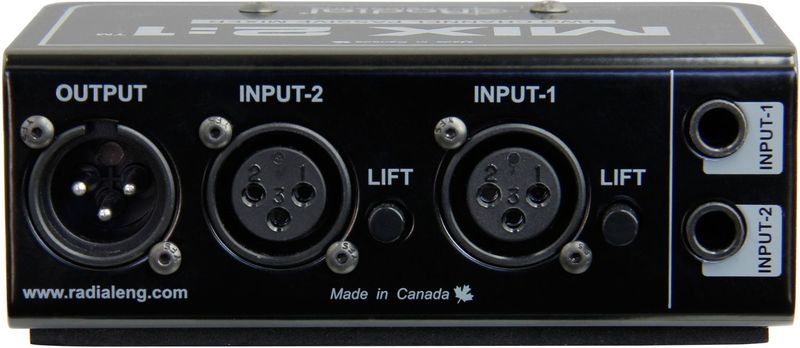 Radial - Mix2:1 - Passieve 2-kanaals Mixer - Grijs - Mengtafel