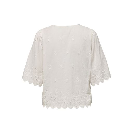 ONLY Nynne Tie Bluse, Cloud Dancer, S