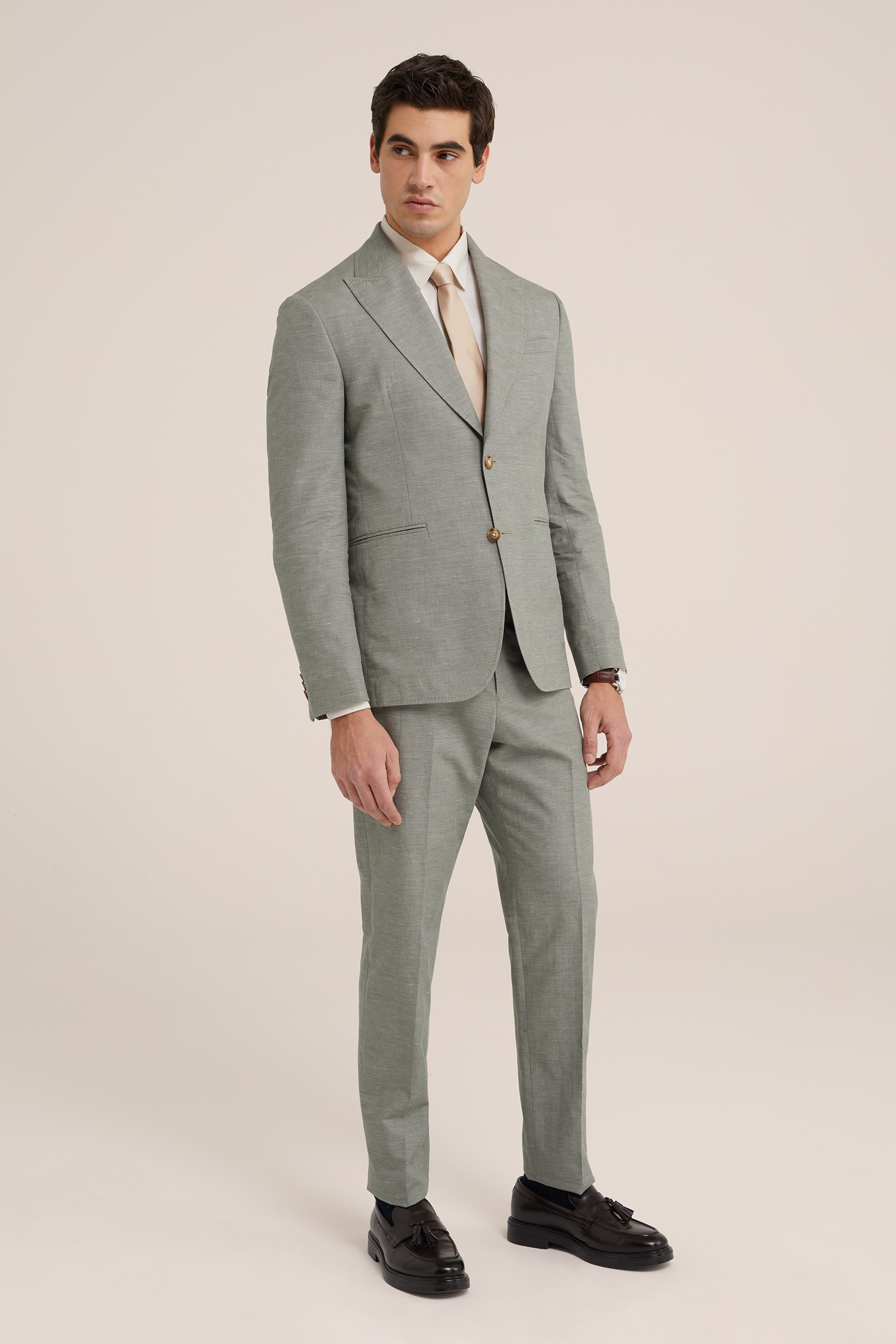 premium linnenmix pantalon Van Gils Lichtgroen