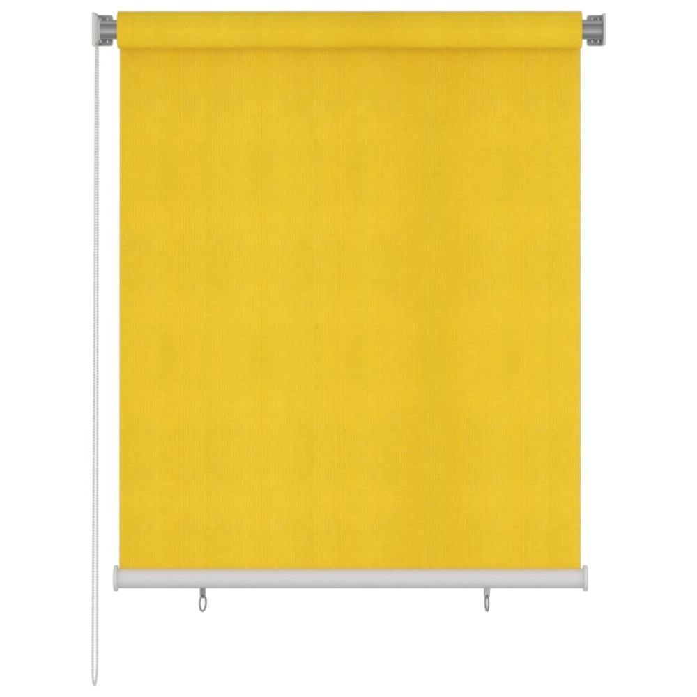 Store roulant d'extérieur 120x140 cm jaune pehd