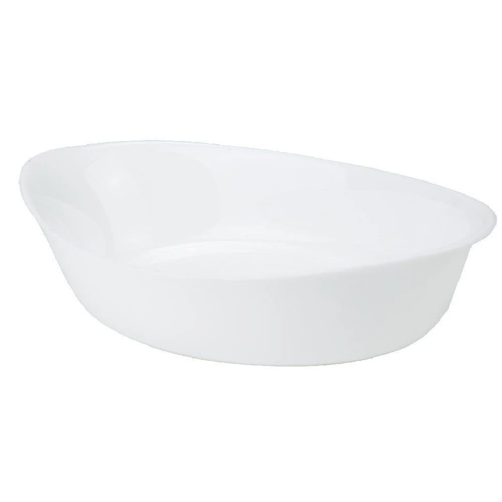 Plat à four ovale Luminarc verre blanc 25 cm