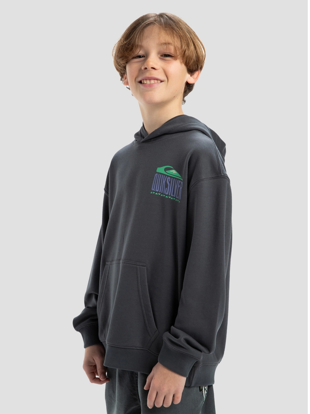 Quiksilver Apog Heritage Kids Hoodie iron gate