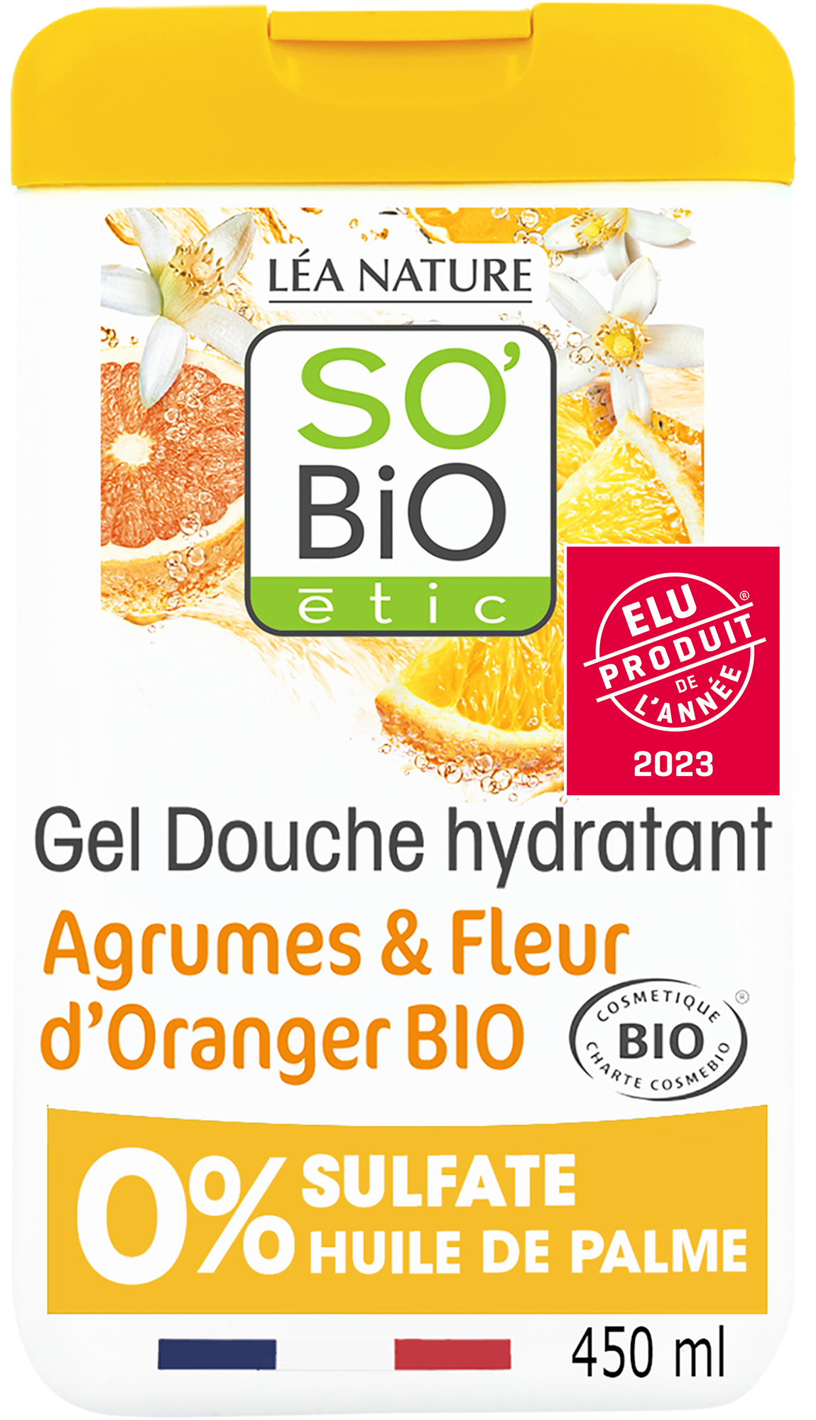 LÉA NATURE SO BiO étic  Duschgel Zitrusfrüchte & Orangenblüte, 450 ml