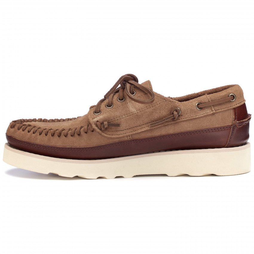 KEUKA LEA CANOE MOC BROWN COGNAC BROWN-Mocassin en daim graissé pour homme