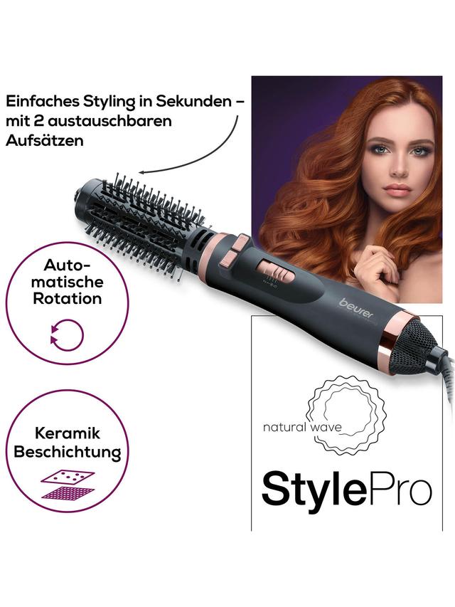 Rotierende Warmluftbürste für Volumen und Locken
