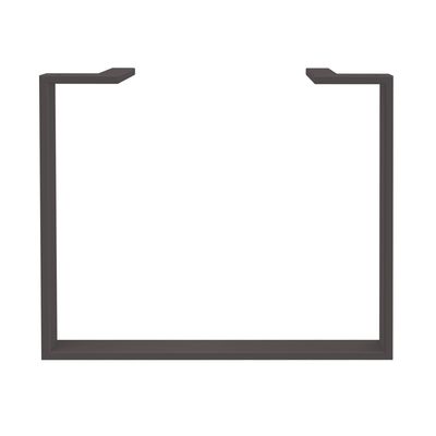 Bureau compact LOFTER - L180 cm - Retour à gauche - Plateau imitation chêne clair - pied Carbone - (pied de renfort obligatoire à rajouter - non inclus)