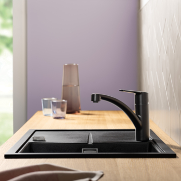 Grohe Start Keukenmengkraan lage uitloop mat zwart