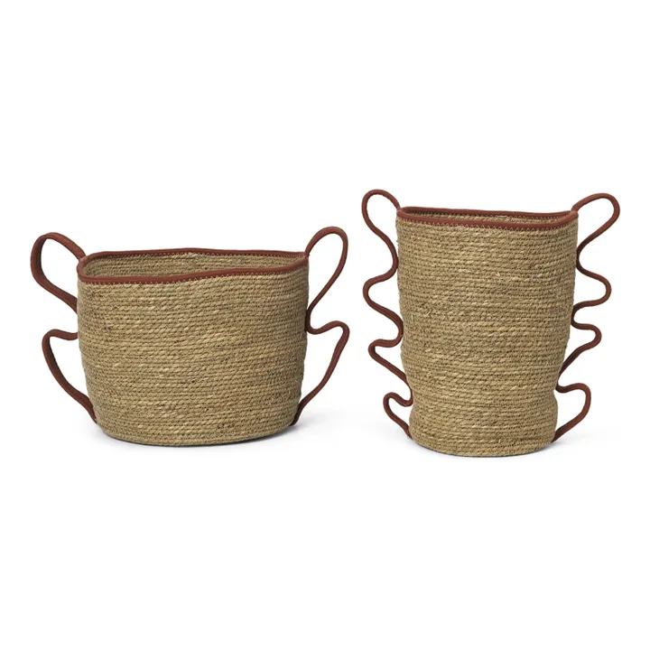 Ferm Living Panières Verso - Set de 2 | Rouge brique