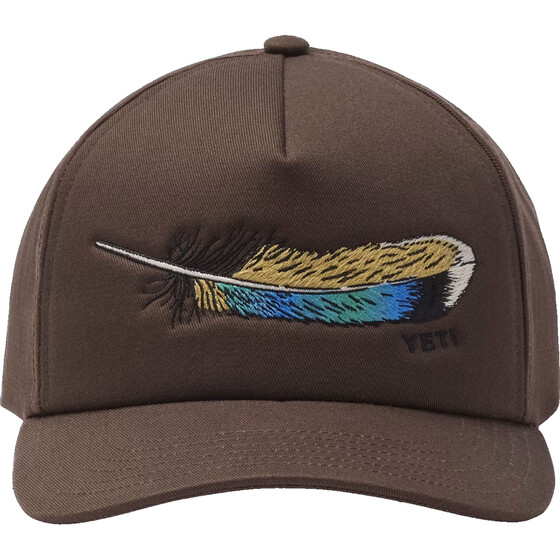 Yeti Woven Flat Brim Snapback Trucker Cap Duck Feather
