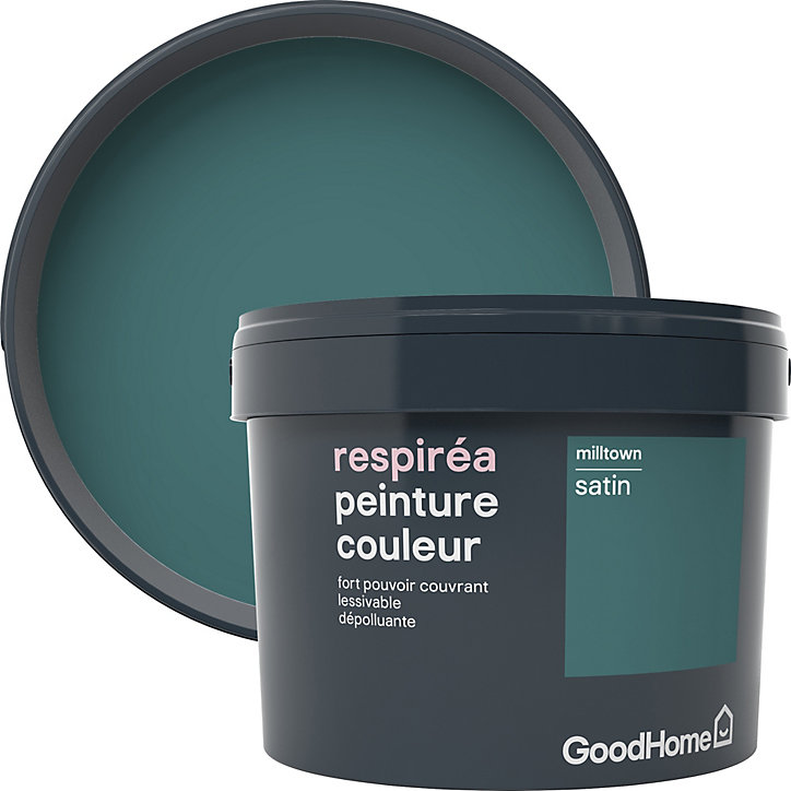 Peinture GoodHome Respiréa vert Milltown satin 2,5L