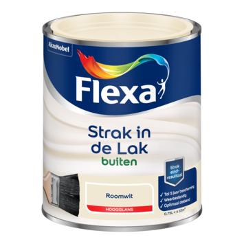 Flexa Strak in de Lak buitenlak hoogglans roomwit 750 ml
