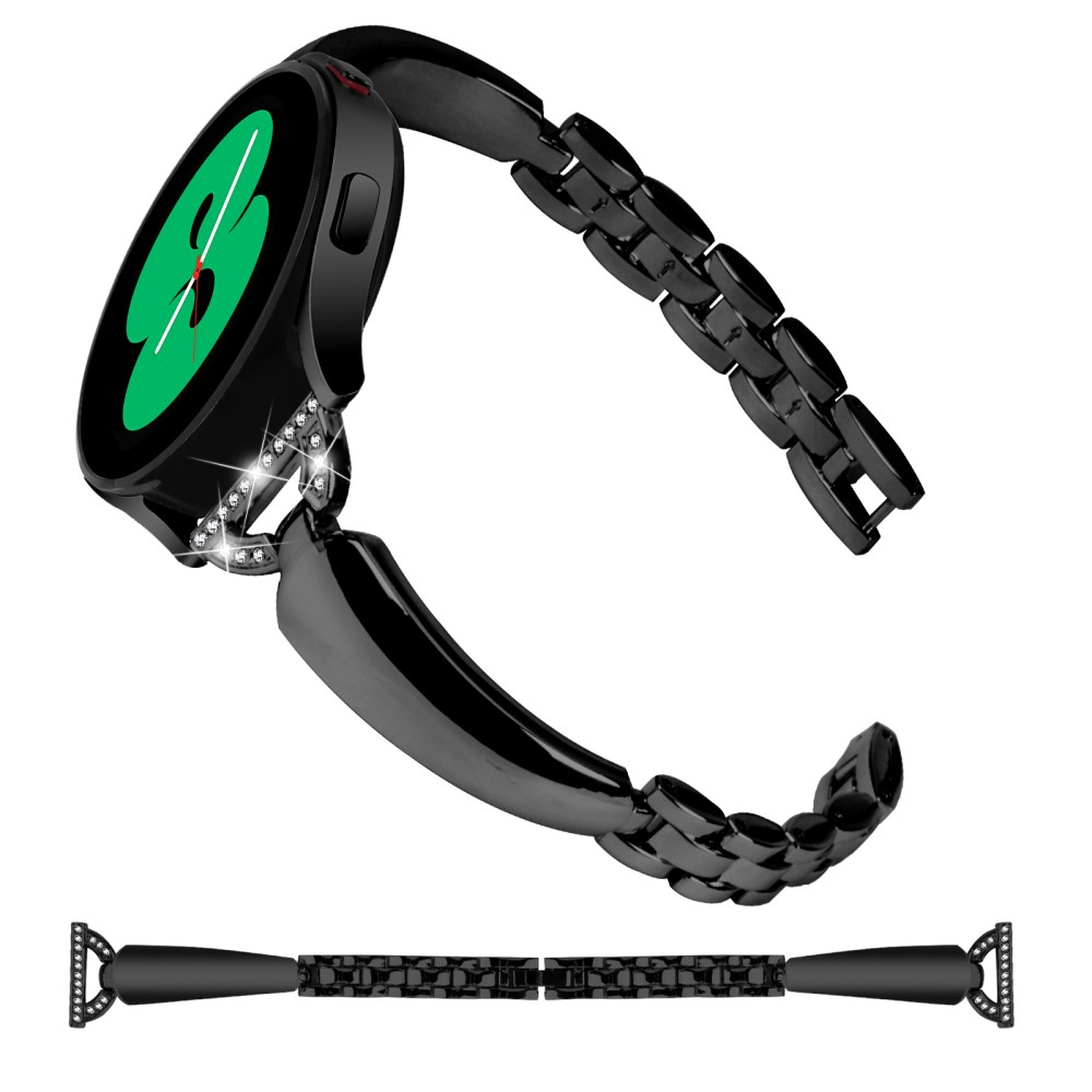 Samsung Galaxy Watch 4 (40mm) Strassstein Armreif Edelstahl Schmuckarmband - Schwarz