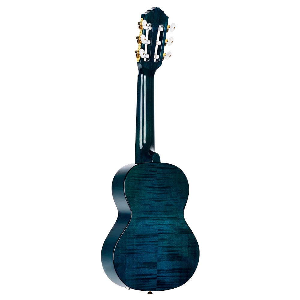 Ortega Mini/Travel Series RGLE18BLF Faded Blue elektrisch-akoestische guitalele met gigbag