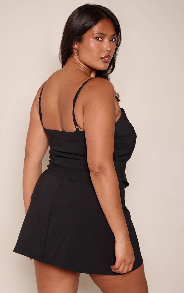 Noir Haut Corset En Bengaline Grande Taille