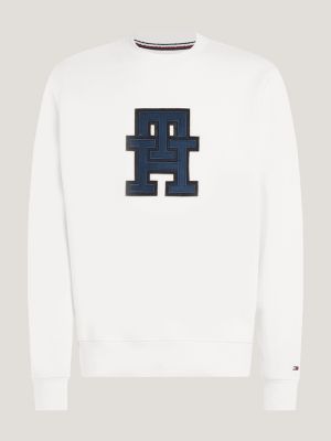 Moletom com aplique de monograma TH