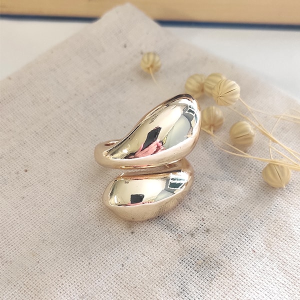 Bague ajustable - Laiton plaqué or