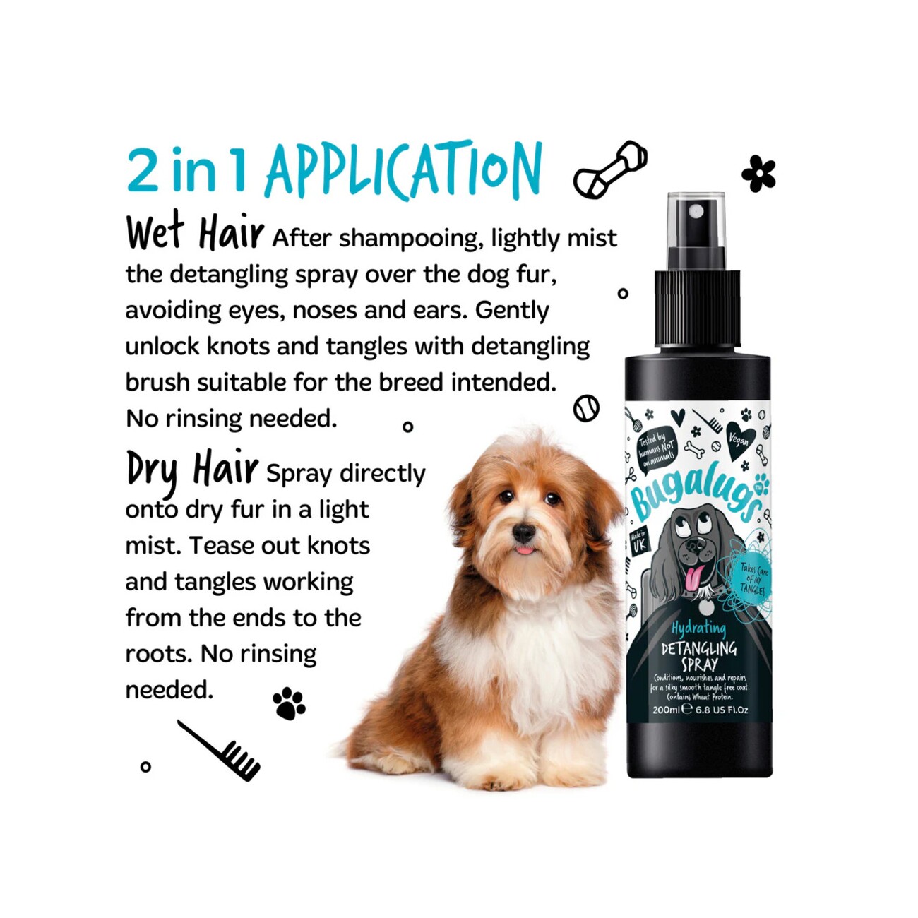 Bugalugs Fellentwirrungsspray Original Hydrating 200 ml