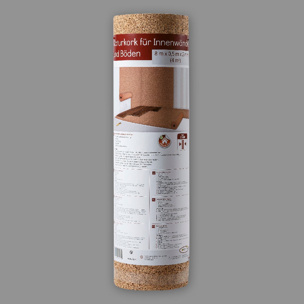 Natuurkurk op rol - Kurk voor wanden en vloeren, 0,5 m x 5 m x 2 mm