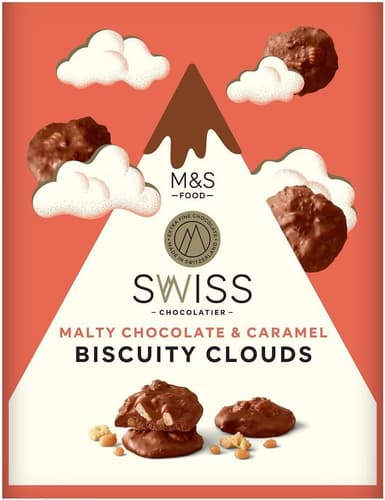 Marks & Spencer Swiss Malty Chocolate & Caramel Biscuity Clouds
