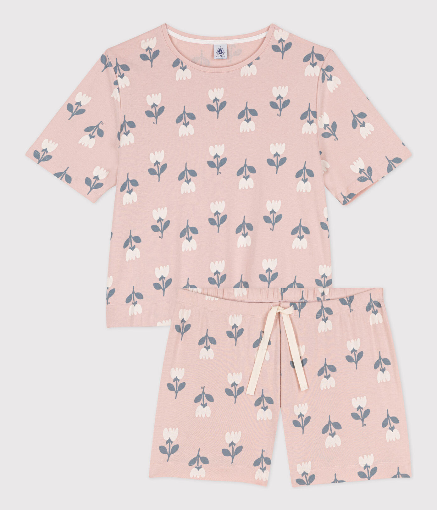 Pyjacourt tulipes en coton femme