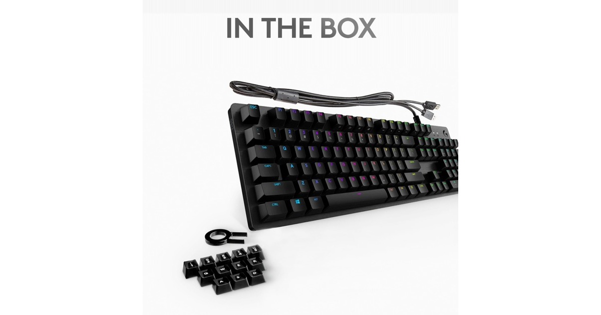 LogitechG512 CARBON LIGHTSYNC RGB Mechanical Gaming Keyboard  (Zwart, US-International, GX Brown, RGB leds)