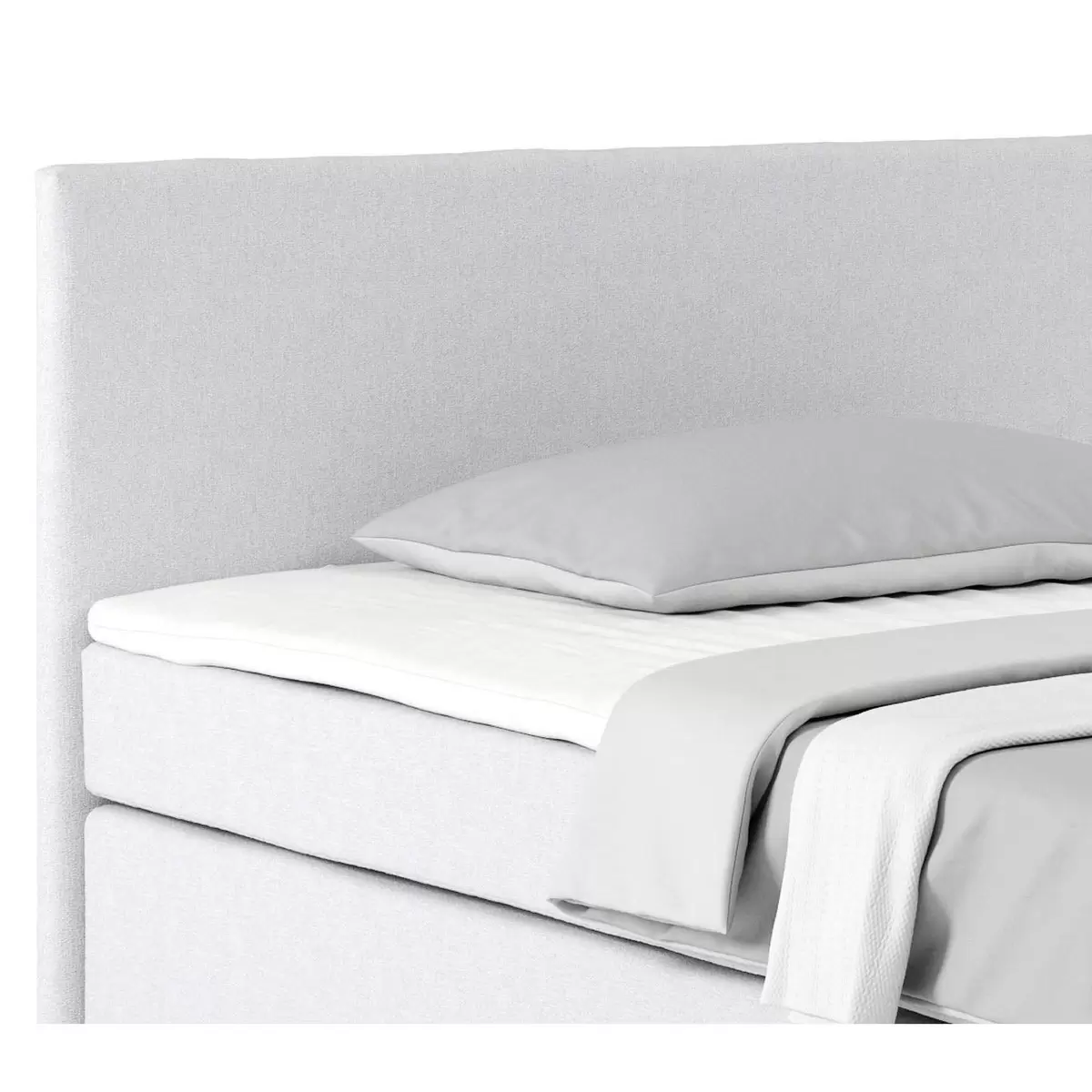 Boxspringbett Nero 140 x 200 grau,weiss